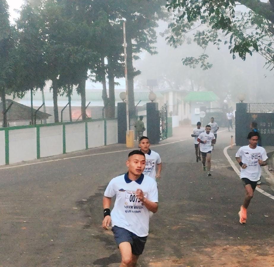 Assam Rifles holds Half Marathon in Tripura Vijay Diwas